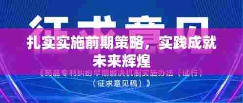 扎实实施前期策略，实践成就未来辉煌