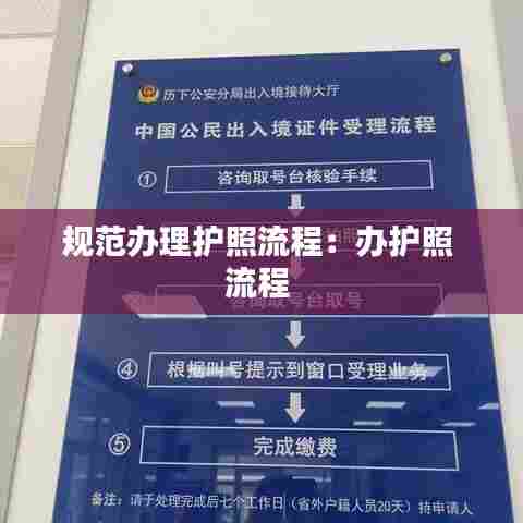 规范办理护照流程：办护照 流程 