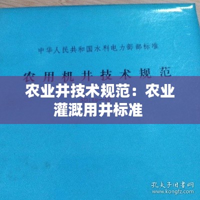 农业井技术规范：农业灌溉用井标准 