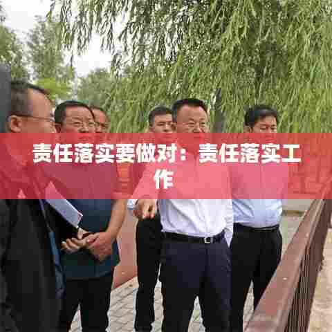 责任落实要做对：责任落实工作 