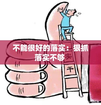 不能很好的落实：狠抓落实不够 