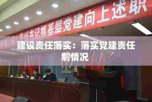 建设责任落实：落实党建责任制情况 