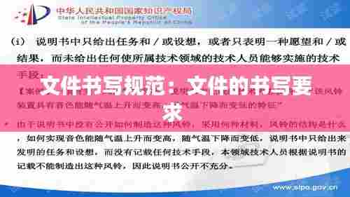文件书写规范：文件的书写要求 