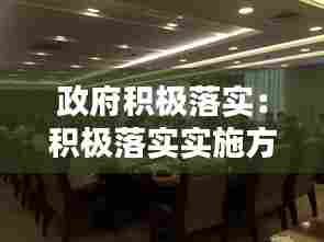 政府积极落实：积极落实实施方案 