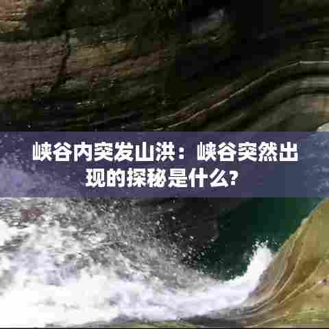 峡谷内突发山洪:峡谷突然出现的探秘是什么?