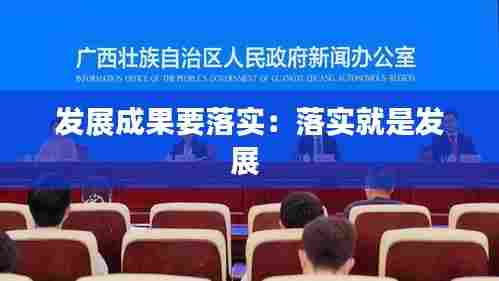 发展成果要落实：落实就是发展 