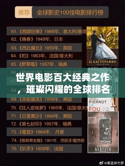 世界电影百大经典之作,璀璨闪耀的全球排名榜单