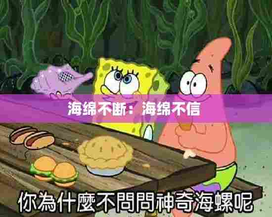 海绵不断：海绵不信 