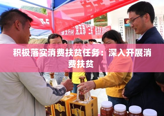 积极落实消费扶贫任务：深入开展消费扶贫 