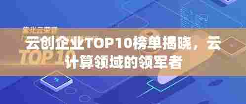 云创企业TOP10榜单揭晓,云计算领域的领军者
