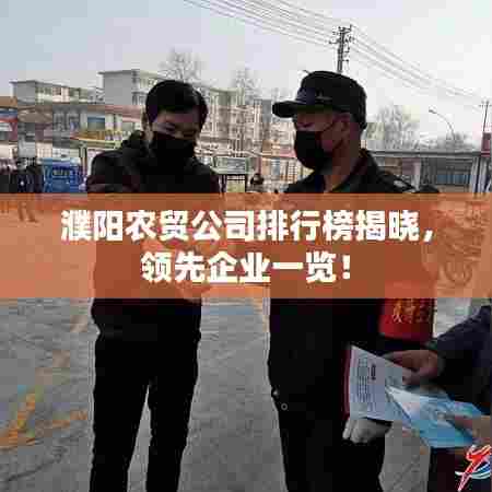 濮阳农贸公司排行榜揭晓，领先企业一览！