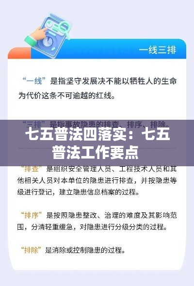 七五普法四落实：七五普法工作要点 