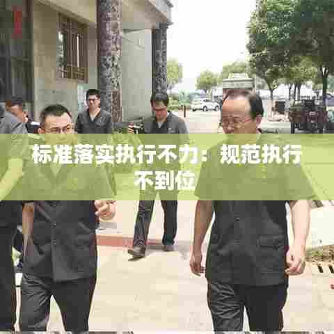 标准落实执行不力：规范执行不到位 