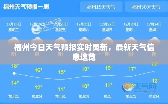 福州今日天气预报实时更新，最新天气信息速览