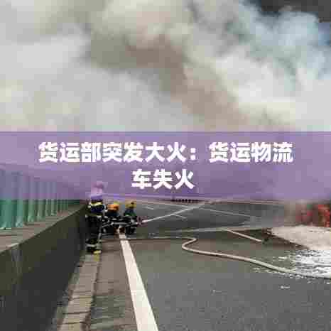 货运部突发大火：货运物流车失火 