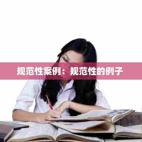 规范性案例：规范性的例子 