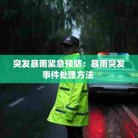 突发暴雨紧急预防：暴雨突发事件处理方法 