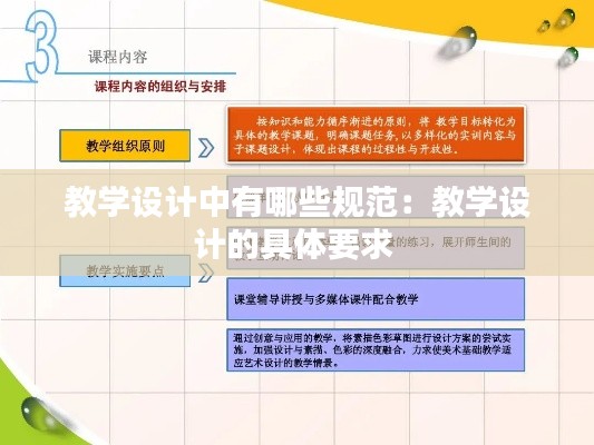 教学设计中有哪些规范：教学设计的具体要求 