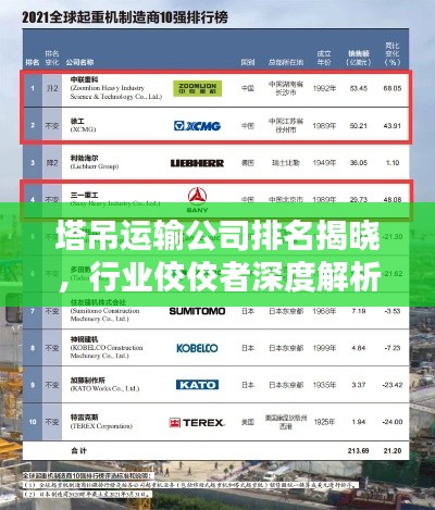 塔吊运输公司排名揭晓，行业佼佼者深度解析