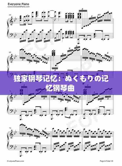 独家钢琴记忆:ぬくもりの记忆钢琴曲