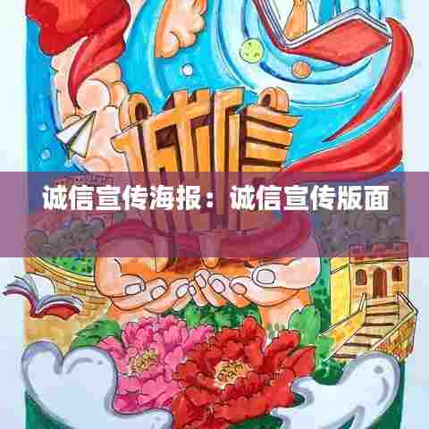 诚信宣传海报：诚信宣传版面 