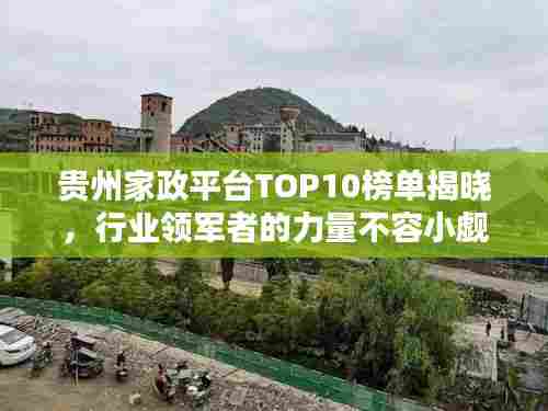 贵州家政平台TOP10榜单揭晓，行业领军者的力量不容小觑
