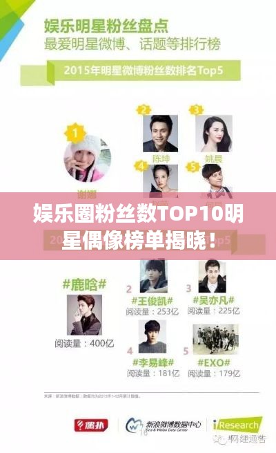 娱乐圈粉丝数TOP10明星偶像榜单揭晓！
