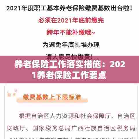 养老保险工作落实措施：2021养老保险工作要点 