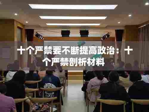 十个严禁要不断提高政治：十个严禁剖析材料 