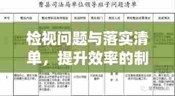 检视问题与落实清单，提升效率的制胜关键步骤