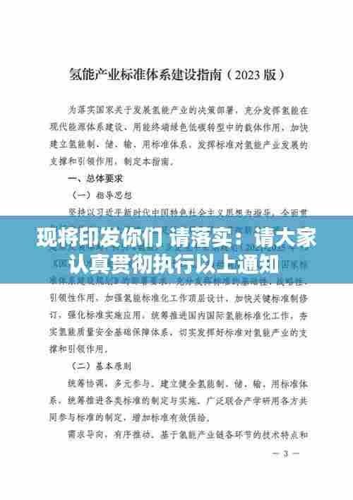现将印发你们 请落实：请大家认真贯彻执行以上通知 