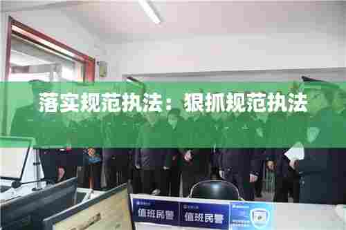 落实规范执法：狠抓规范执法 