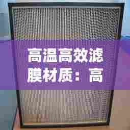 高温高效滤膜材质：高效膜过滤技术 