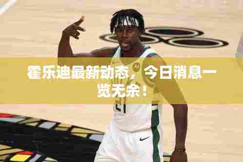 霍乐迪最新动态，今日消息一览无余！