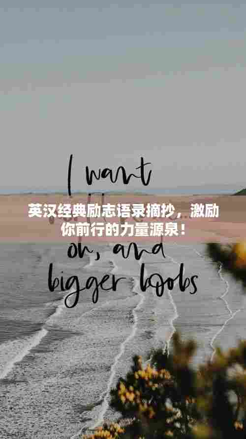英汉经典励志语录摘抄，激励你前行的力量源泉！