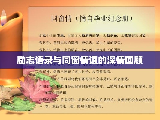 励志语录与同窗情谊的深情回顾