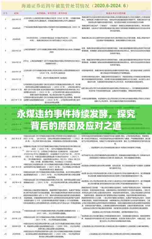 永煤违约事件持续发酵，探究背后的原因及应对之道