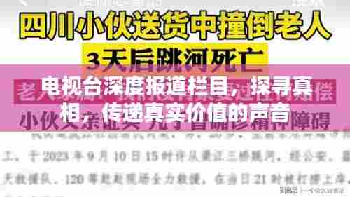 电视台深度报道栏目,探寻真相,传递真实价值的声音