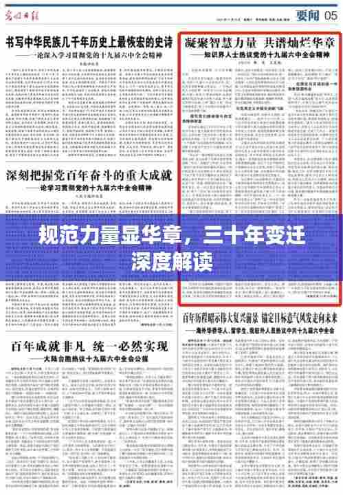 规范力量显华章，三十年变迁深度解读