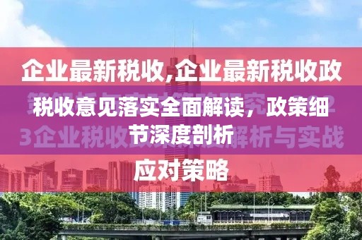 税收意见落实全面解读，政策细节深度剖析