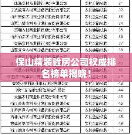 保山精装验房公司权威排名榜单揭晓!