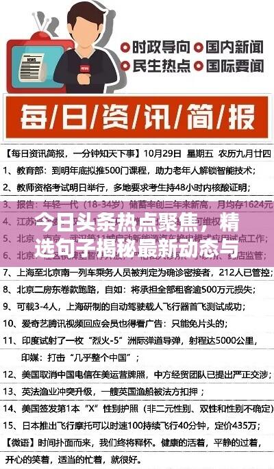 今日头条热点聚焦,精选句子揭秘最新动态与热门话题摘要