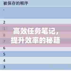 高效任务笔记，提升效率的秘籍，职场必备技巧！