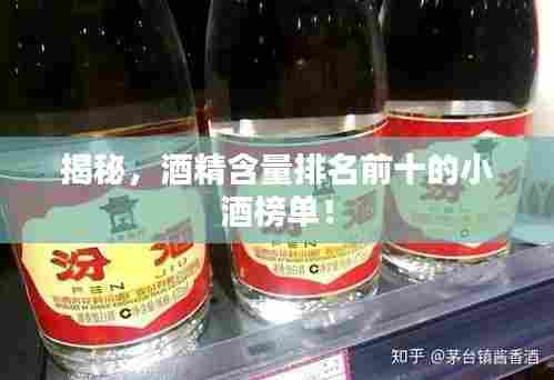 揭秘，酒精含量排名前十的小酒榜单！