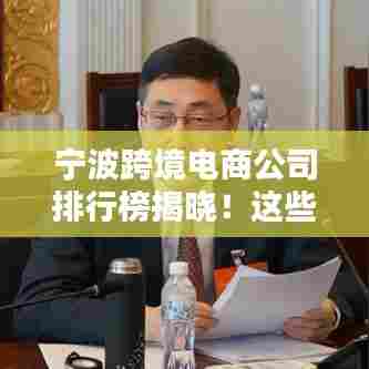 宁波跨境电商公司排行榜揭晓！这些企业领跑行业前列！