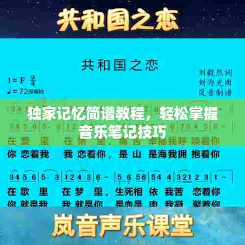 独家记忆简谱教程，轻松掌握音乐笔记技巧