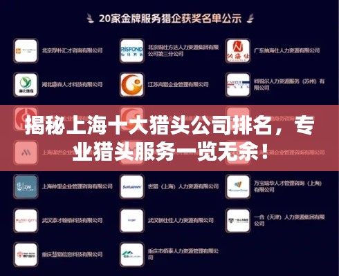 揭秘上海十大猎头公司排名，专业猎头服务一览无余！
