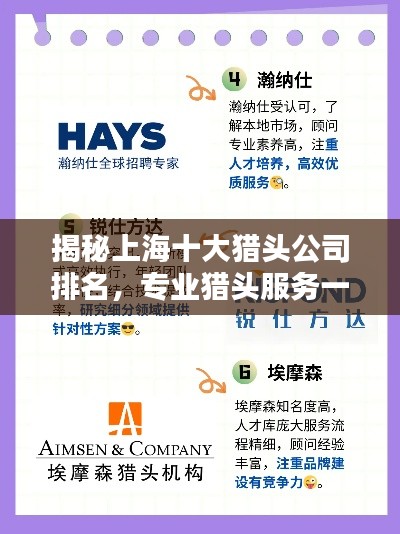 揭秘上海十大猎头公司排名,专业猎头服务一览无余!