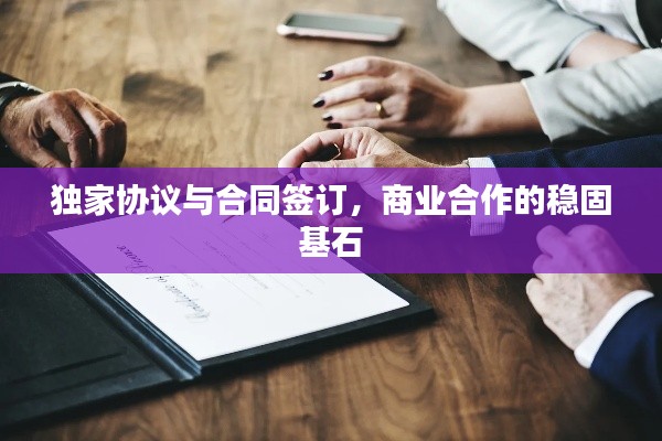 独家协议与合同签订，商业合作的稳固基石