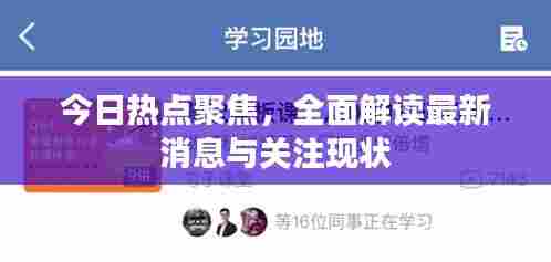 今日热点聚焦,全面解读最新消息与关注现状